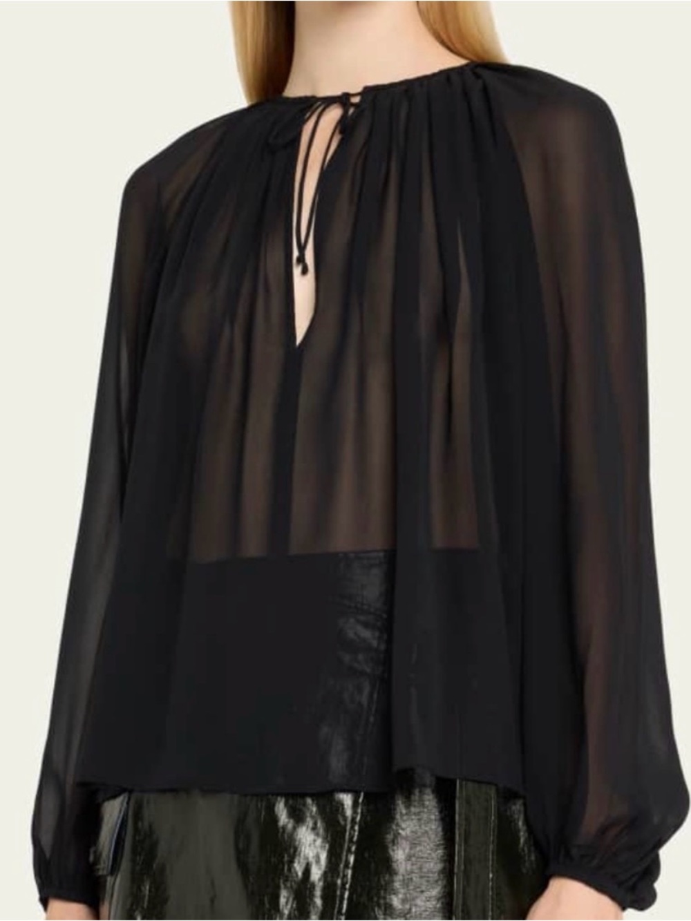 Ulla Johnson Silk Safa Blouse in Noir